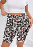 SHOWMALL Women Plus Workout Biker Shorts 8" High Waisted Tummy Control