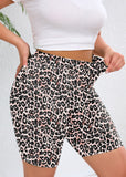 SHOWMALL Women Plus Workout Biker Shorts 8" High Waisted Tummy Control