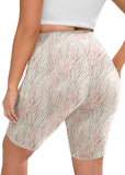 SHOWMALL Women Plus Workout Biker Shorts 8" High Waisted Tummy Control