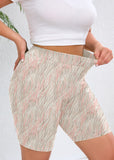 SHOWMALL Women Plus Workout Biker Shorts 8" High Waisted Tummy Control