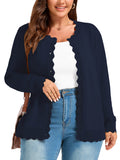 SHOWMALL Plus Size Cardigan Sweaters for Women Lightweight Fall Outfits Long Sleeve Button Down Knit Shrugs