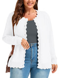 SHOWMALL Plus Size Cardigan Sweaters for Women Lightweight Fall Outfits Long Sleeve Button Down Knit Shrugs