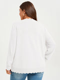 SHOWMALL Plus Size Cardigan Sweaters for Women Lightweight Fall Outfits Long Sleeve Button Down Knit Shrugs