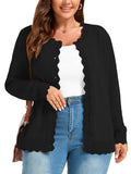 SHOWMALL Plus Size Cardigan Sweaters for Women Lightweight Fall Outfits Long Sleeve Button Down Knit Shrugs