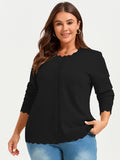 SHOWMALL Plus Size Cardigan Sweaters for Women Lightweight Fall Outfits Long Sleeve Button Down Knit Shrugs