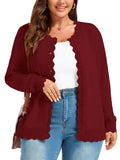 SHOWMALL Plus Size Cardigan Sweaters for Women Lightweight Fall Outfits Long Sleeve Button Down Knit Shrugs