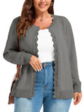 SHOWMALL Plus Size Cardigan Sweaters for Women Lightweight Fall Outfits Long Sleeve Button Down Knit Shrugs
