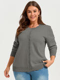 SHOWMALL Plus Size Cardigan Sweaters for Women Lightweight Fall Outfits Long Sleeve Button Down Knit Shrugs