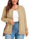 SHOWMALL Plus Size Cardigan Sweaters for Women Lightweight Fall Outfits Long Sleeve Button Down Knit Shrugs