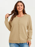SHOWMALL Plus Size Cardigan Sweaters for Women Lightweight Fall Outfits Long Sleeve Button Down Knit Shrugs
