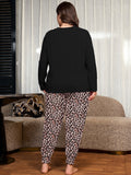 SHOWMALL Plus Size Pajamas for Women Long Sleeve Sleepwear Soft Loungewear 2 Piece Pjs Set with Pockets