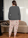 SHOWMALL Plus Size Pajamas for Women Long Sleeve Sleepwear Soft Loungewear 2 Piece Pjs Set with Pockets