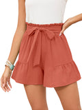 Chiclily Summer High Waist Wide Leg Shorts for Womens Casual Loose Elastic Waist Lounge Beach Shorts with Pockets