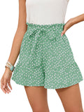 Chiclily Summer High Waist Wide Leg Shorts for Womens Casual Loose Elastic Waist Lounge Beach Shorts with Pockets
