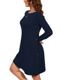 Chiclily Women's Tunic Sweater Dress Loose Fitting Winter Dress for Women
