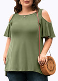 Neck Top Loose Blouse Shirts