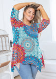 Ladies Crewneck Swing Tunic Top