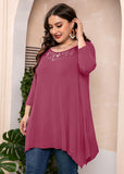 3/4 Sleeve Swing Lace Tunic Top