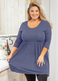 SHOWMALL 3/4 Sleeve Babydoll Tunic