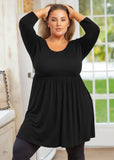 SHOWMALL 3/4 Sleeve Babydoll Tunic