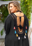 Crochet Hollow Out V Neck Bikini Beachwear Coverups