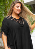 Crochet Hollow Out V Neck Bikini Beachwear Coverups